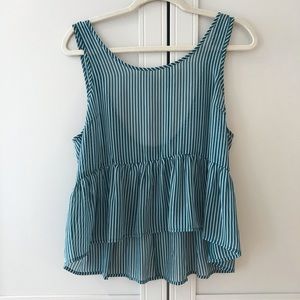 Semi Sheer stripped tank